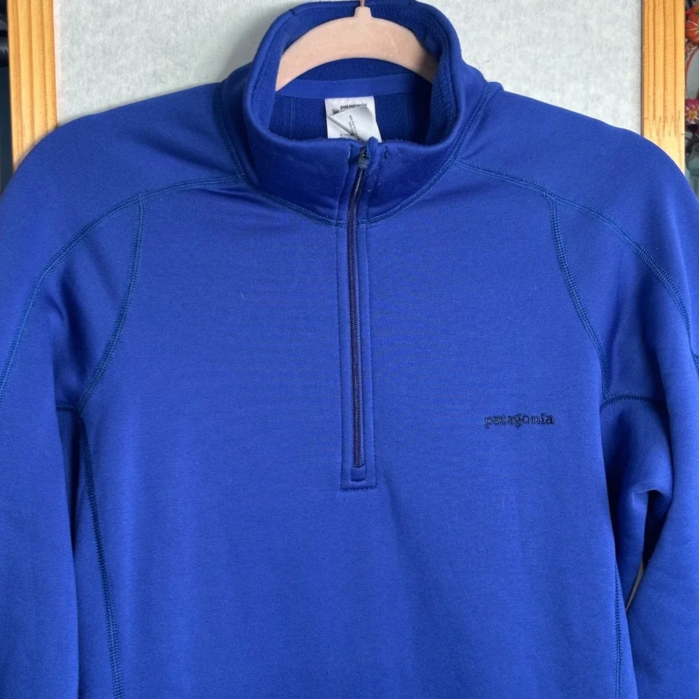 Patagonia Mens Blue‎ Quarter Zip Pullover Fleece Jacket 25035F8 Size M